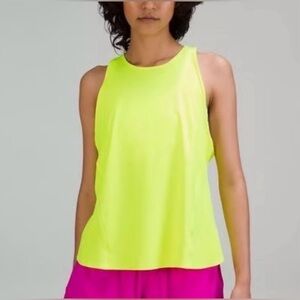 Lululemon Lightweight Stretch Running Tank Top Highlight Yellow size 8